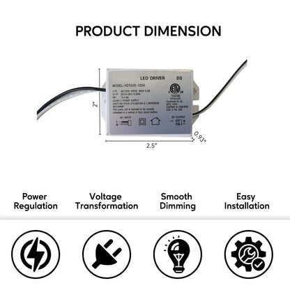 35W dimbar LED-drivrutin | Ingång AC 120V | Utgång DC 14-35V/0,3A