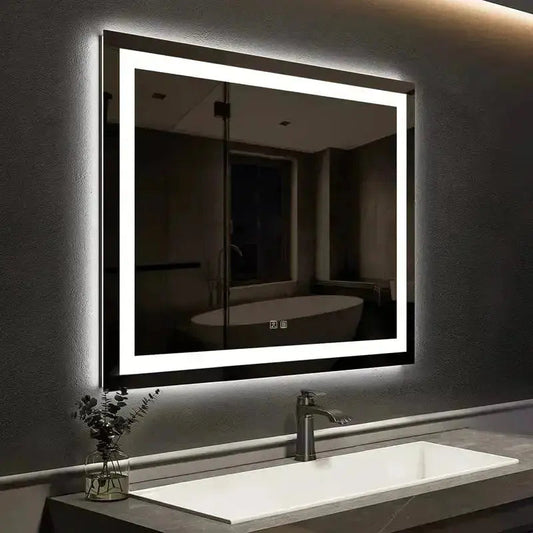 36 x 28 tum Center Glow LED Badrumsspegel