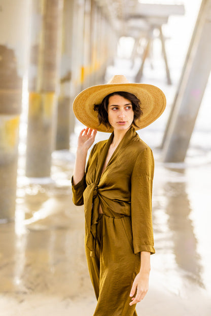 Western Wide Brim Straw Sun Hat