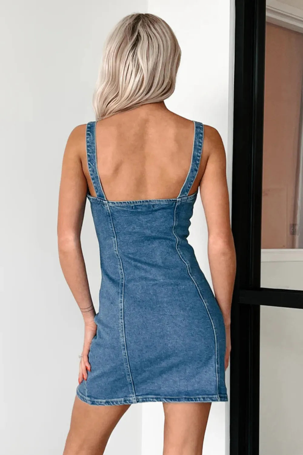 Denim Days Button-Down Cami Dress