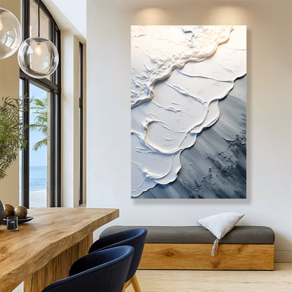 Arte da parete a impasto onda minimalista astratta II