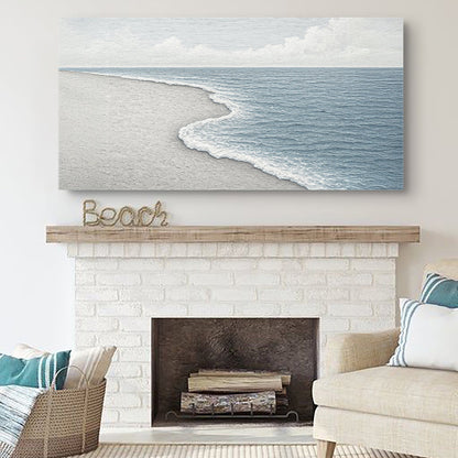 Art mural abstrait de plage et rivage