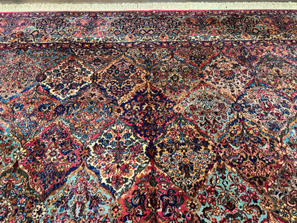 12x16 Karastan Multicolor Panel Kirman Rug #717, Rare Palace Size Wool Original 700 Series