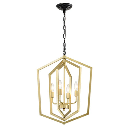 4-ljuss lantlig takkrona hängande lampor pendel med modern design
