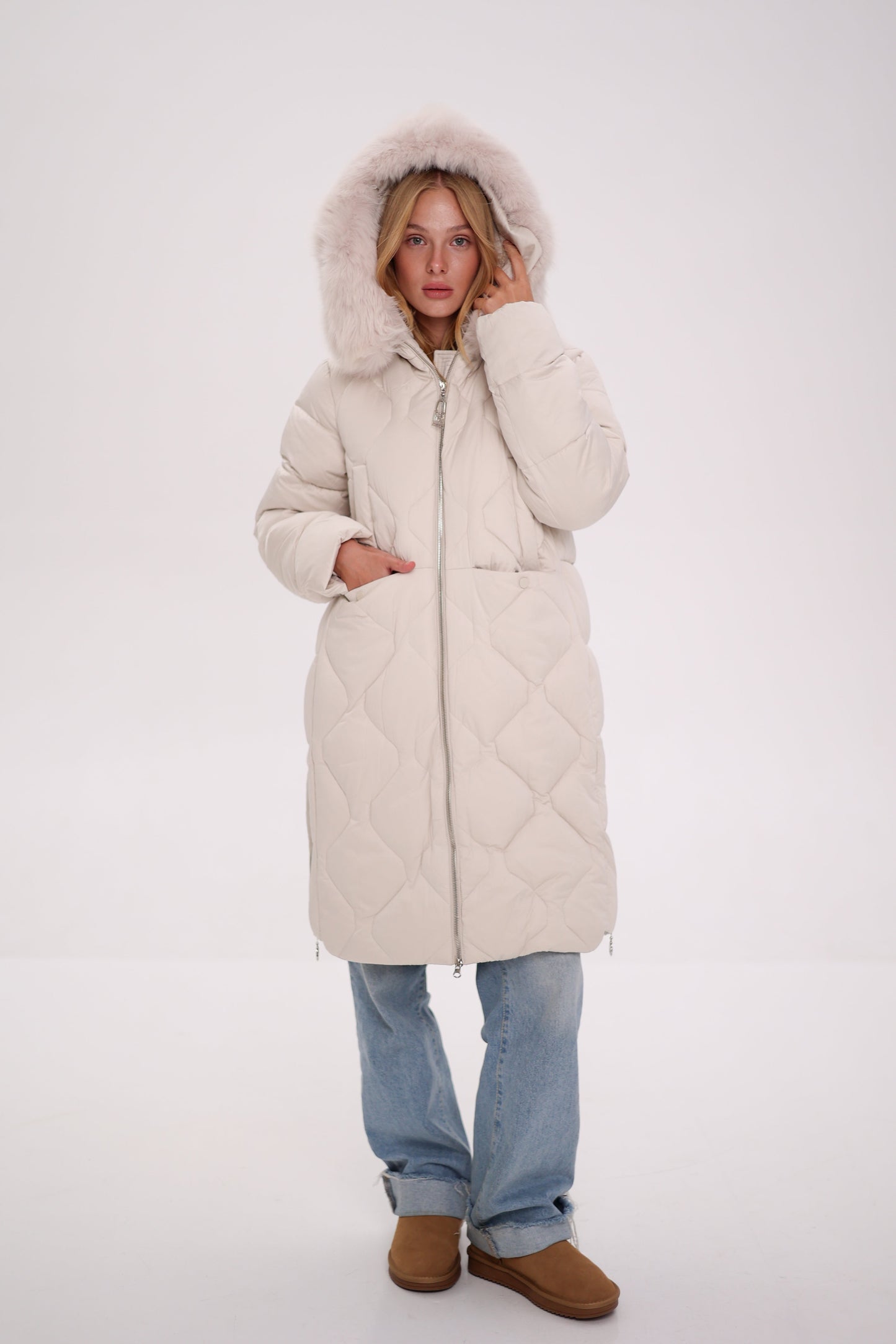 Genuine Polar Fox Thinsulate™ Insulation Coat