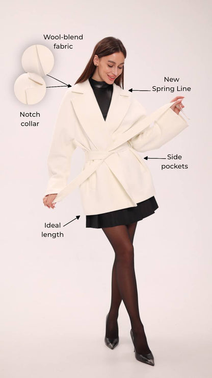 Astoria Midi Cashmere Wool Blend Coat