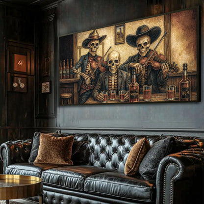 Scheletri da cowboy Arte da parete western per bar