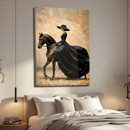 Elegáns lovas falikép
