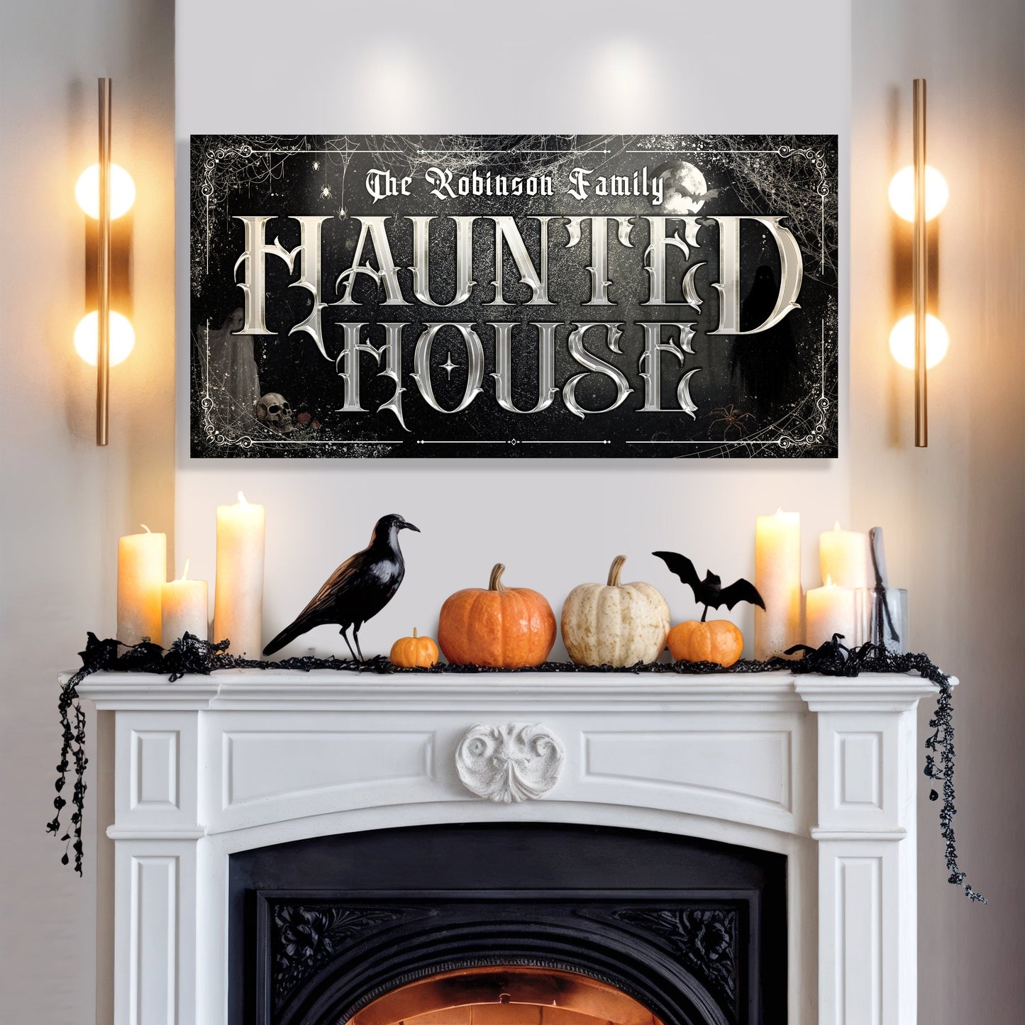 Personalized Haunted House Halloween Sign III