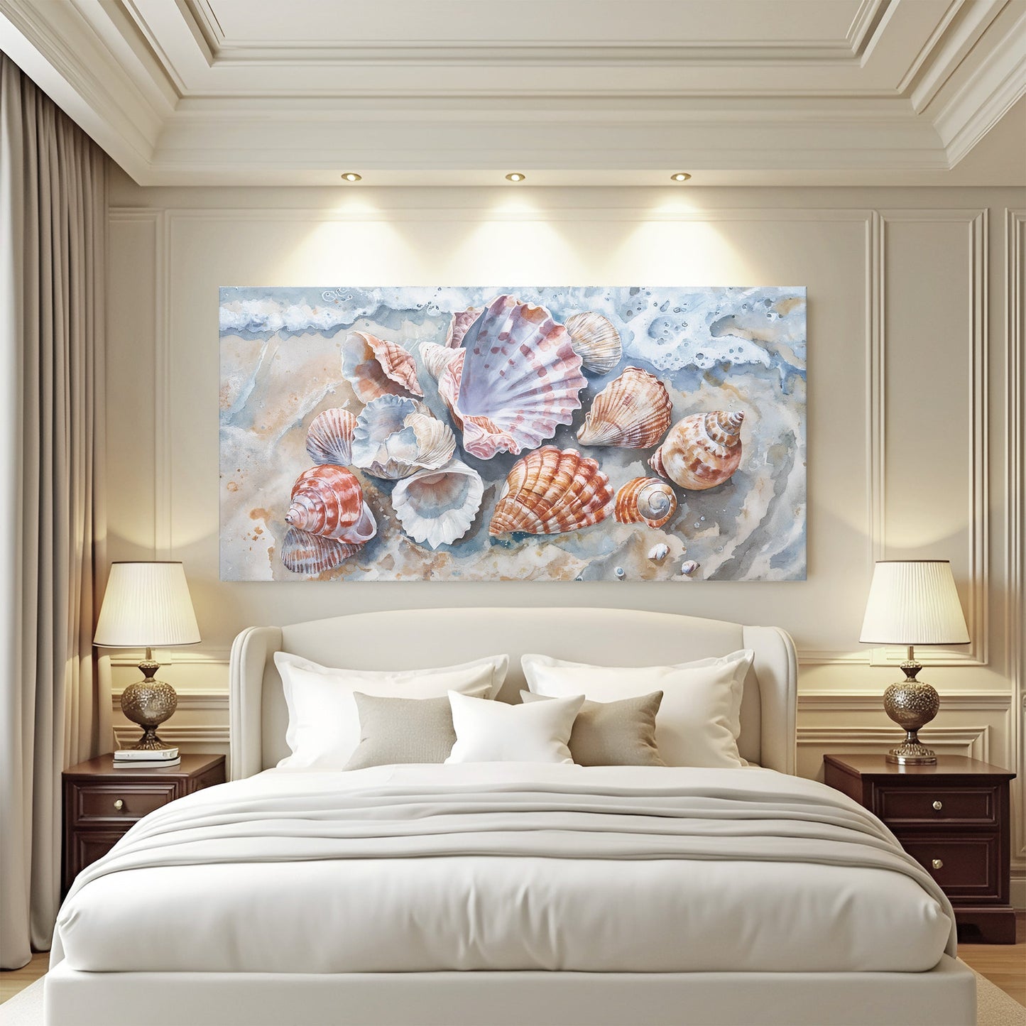 Sea Shells Modern Coastal Wall Art