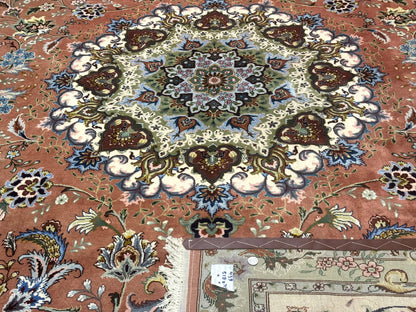 Palace Size Persian Tabriz Rug 12x17, Medallion Carpet, Fine 250 KPSI, Stunning