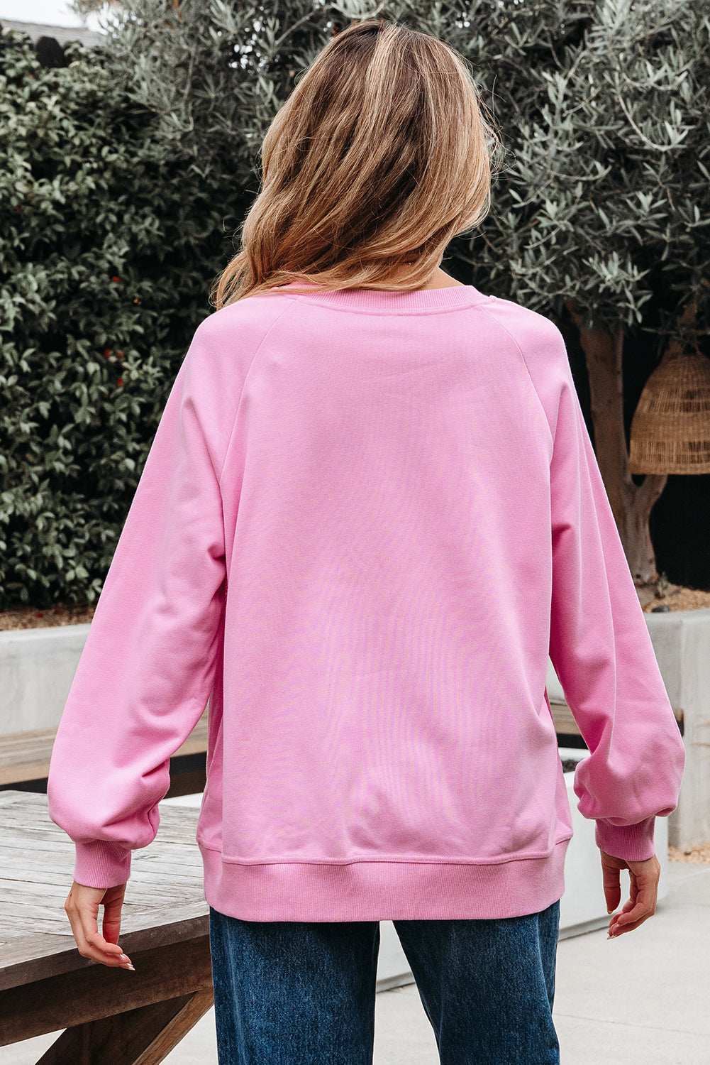 Lilah Spitzenbesetztes Raglanärmel Locker Geschnittenes Sweatshirt