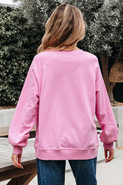 Lilah Spitzenbesetztes Raglanärmel Locker Geschnittenes Sweatshirt