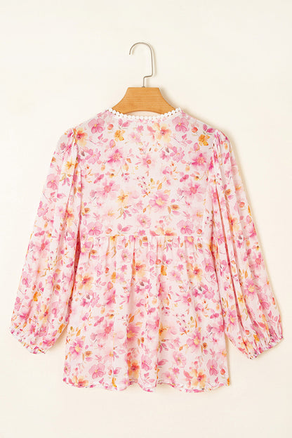 Sienna Blumen Quasten Bindetunika Bluse