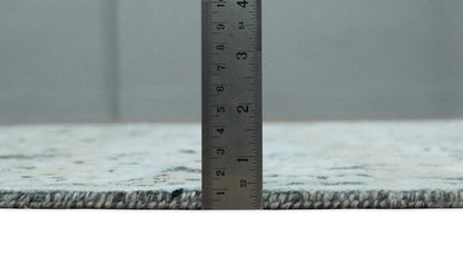 4x6 Fine Hand Knotted Aqua, Beige and Black Traditional Vintage Persian Style Antique Wool and Bamboo Silk Rug | AGR10