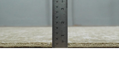 4x6 Fine Hand Knotted Olive and Silver Traditional Vintage Persian Style Antique Wool and SIlk Rug | AGR16