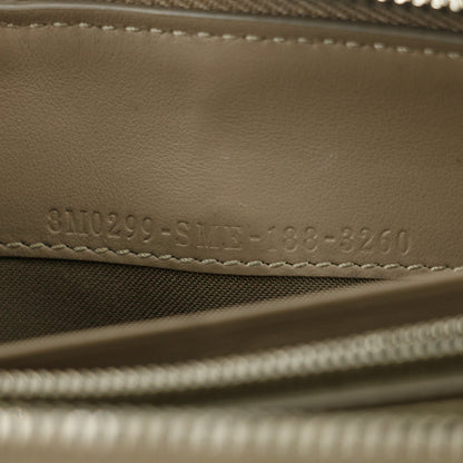 Fendi Grey Leather Zip Around Long Wallet #5189