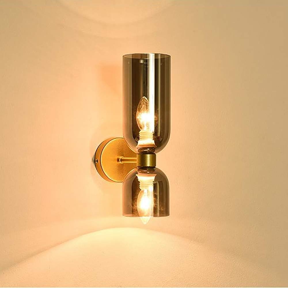 Dual Glass Warm LED Wall Sconce