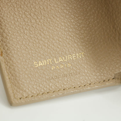 Yves Saint Laurent Beige Origami Compact Wallet #5203