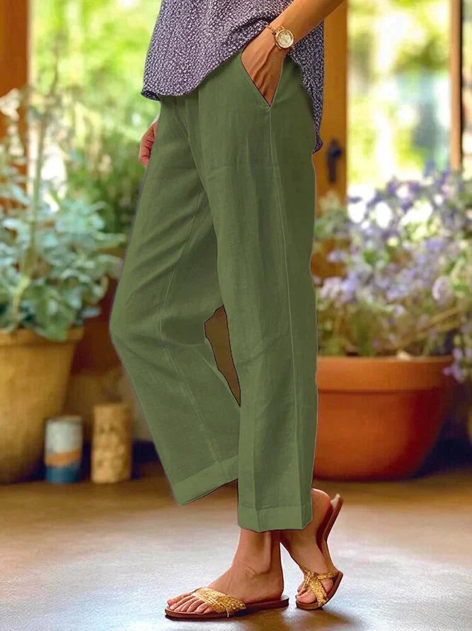 Pantalon d'été en lin confortable