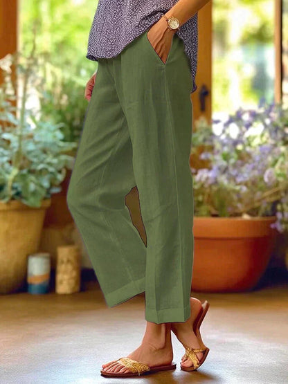 Pantalon d'été en lin confortable