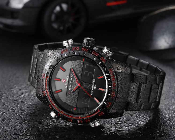 Kairos Naviforce 9024 Męski sportowy zegarek kwarcowy z podwójnym wyświetlaczem