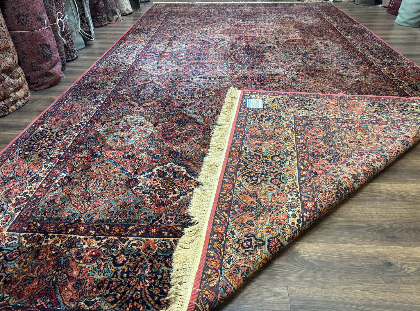 10x18 Karastan Multicolor Panel Kirman Rug #717, Palace Size Wool Discontinued Original 700 Series