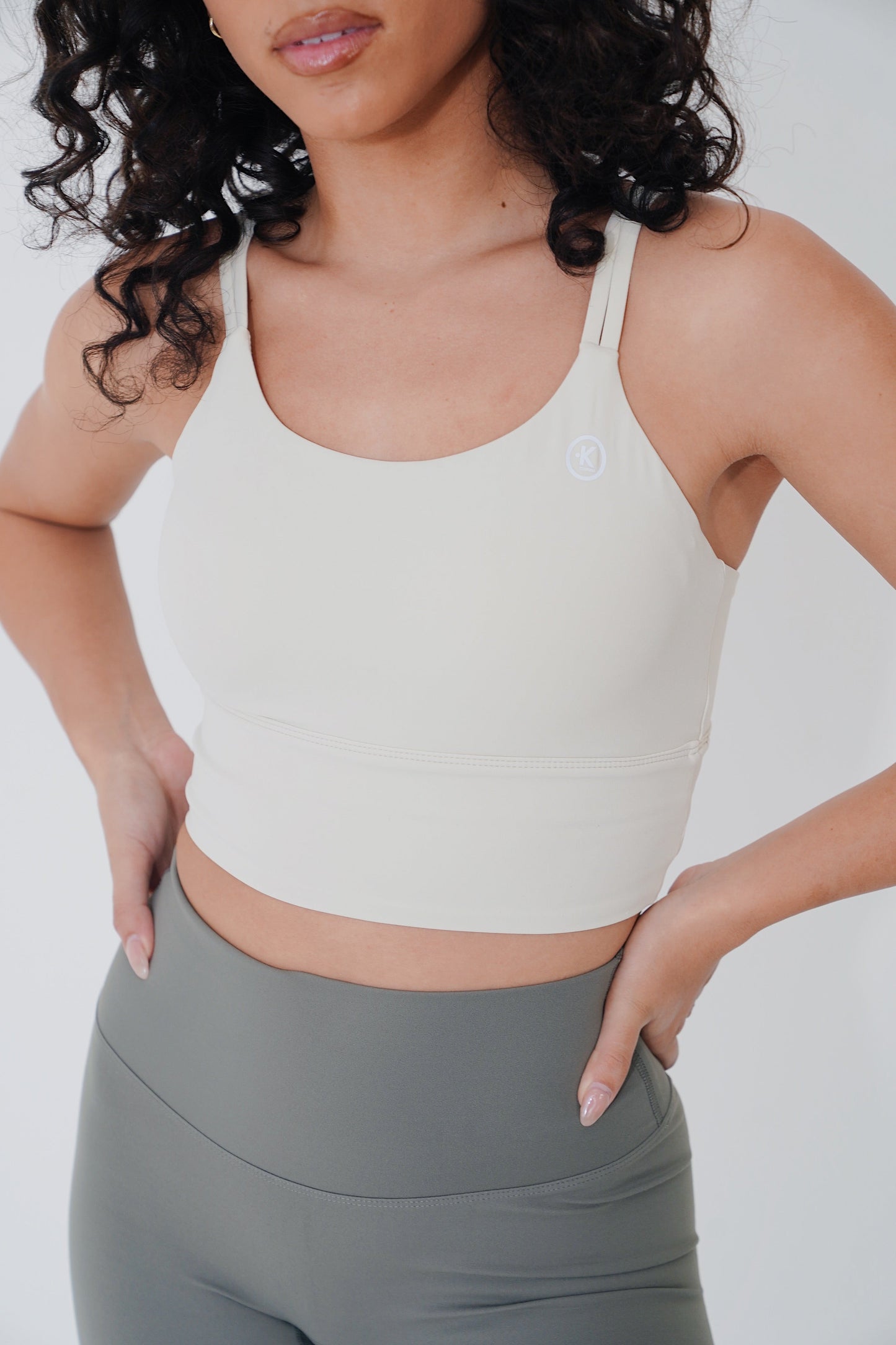 I Am Confident White Cropped Tank