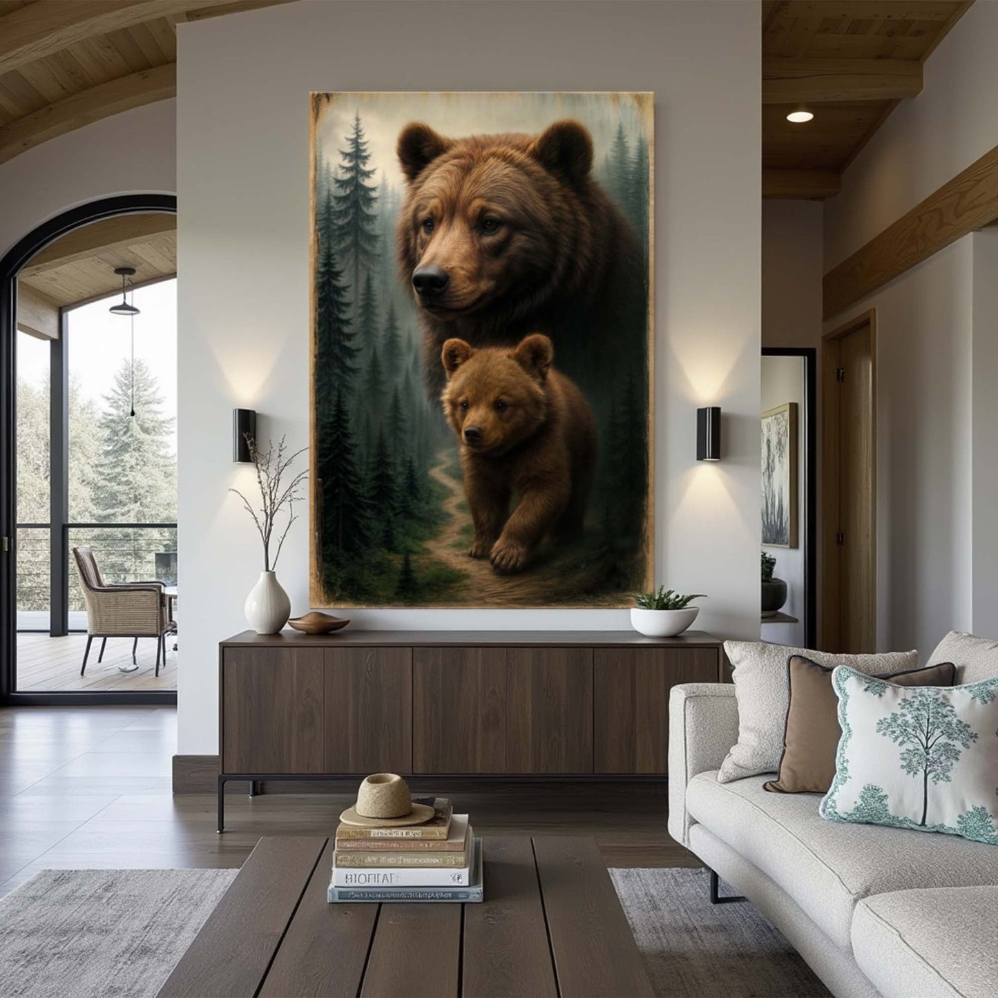 Path of the Wild Kin Bear and Cub Wall Art