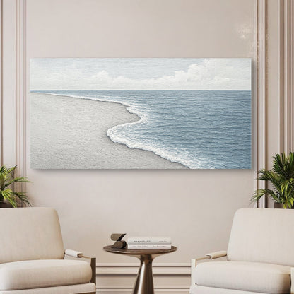 Art mural abstrait de plage et rivage