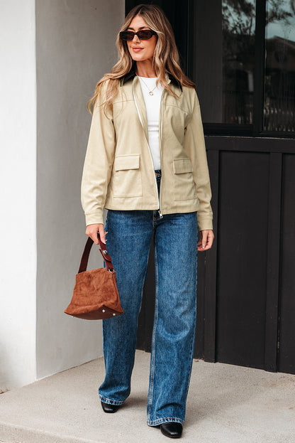 Phoebe strukturierte Reißverschlussjacke
