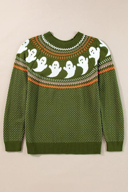 Sweter z wzorem ducha na Halloween Kaylee