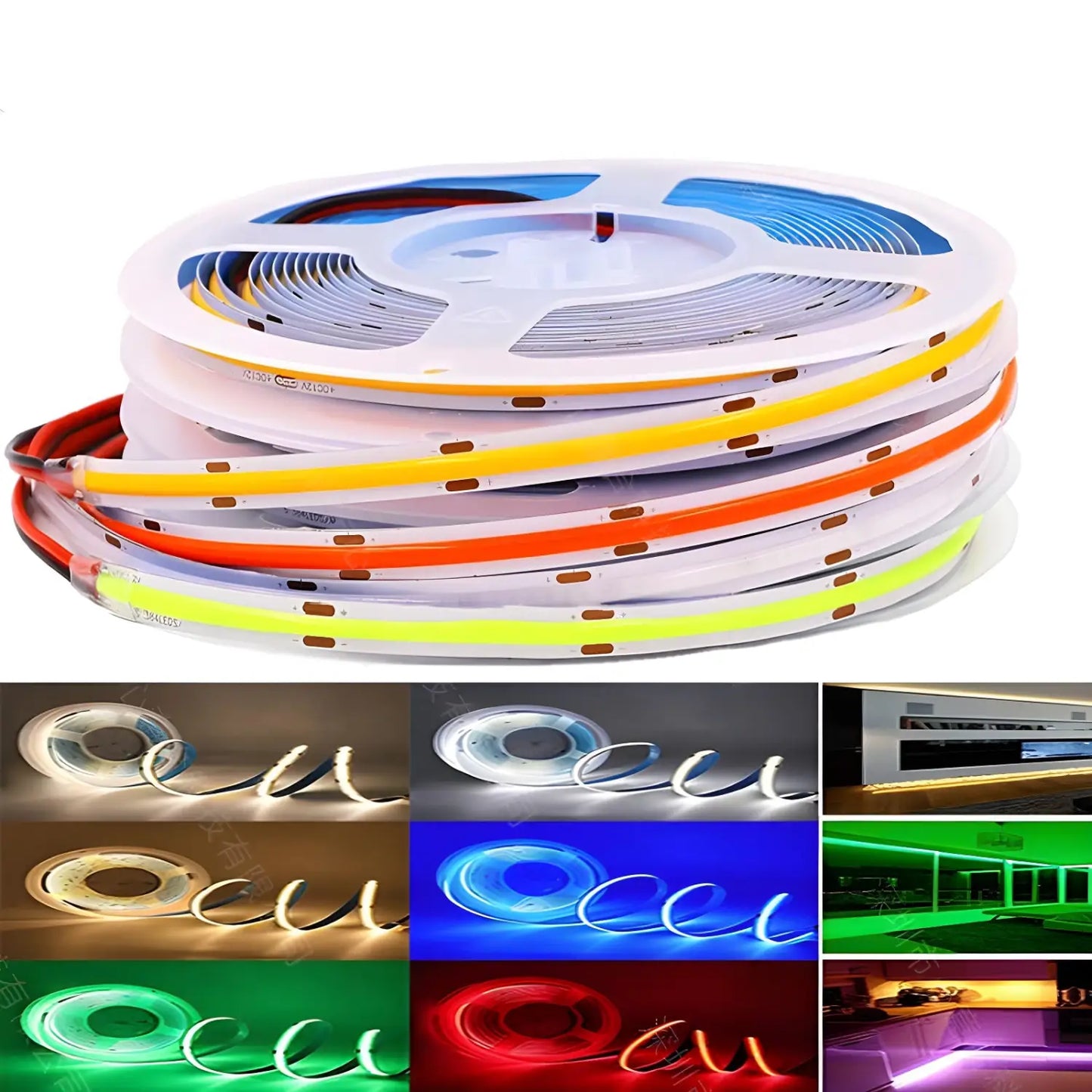5V lågspänning 12V COB LED flexibel remsljus för trågledningar