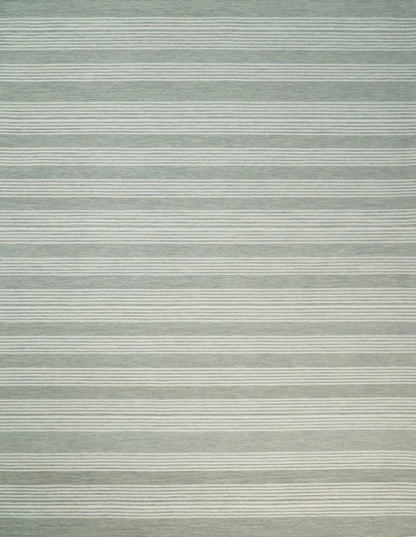 5x8 and 8x10 Hand Made Woolen Modern Grey and Ivory Area Rug | NAU001