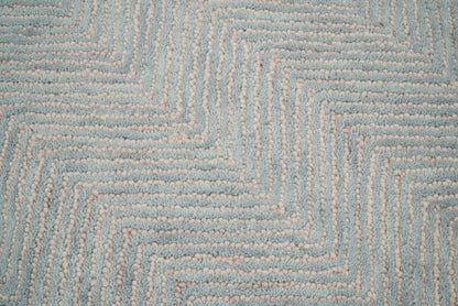 5x8 and 8x10 Hand Made Woolen Modern Pink and Gray Area Rug | EVE002