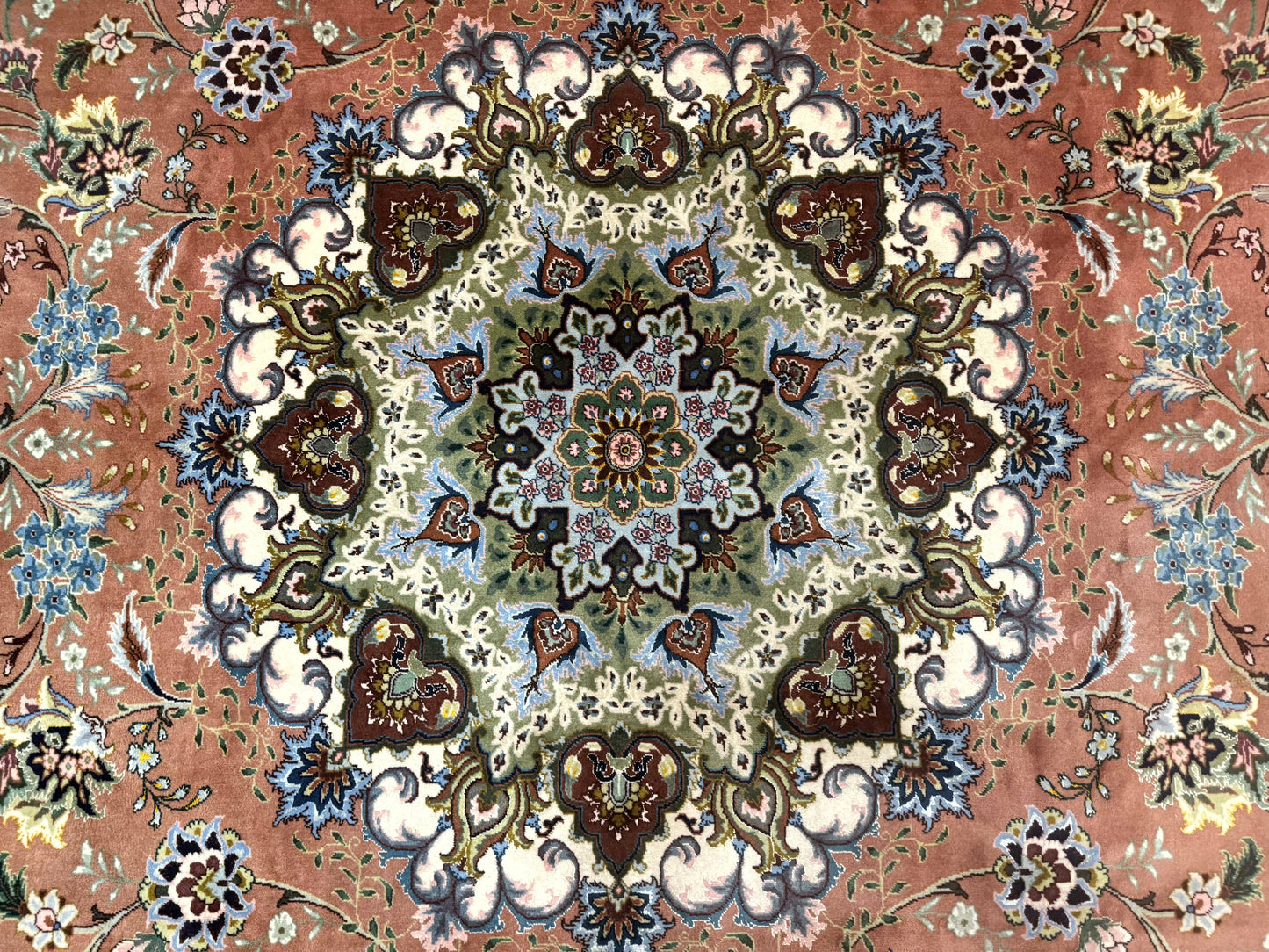 Palace Size Persian Tabriz Rug 12x17, Medallion Carpet, Fine 250 KPSI, Stunning