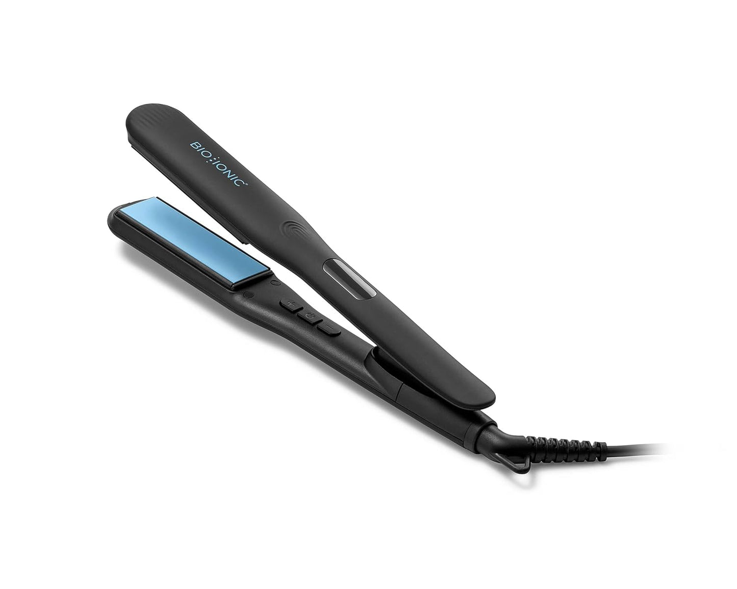 Plancha alisadora BIO IONIC Onepass con tecnología NanoIonic y calor hidratante, cabello hidratado y sin frizz, alisador de cerámica con tira de silicona para un peinado suave en una sola pasada