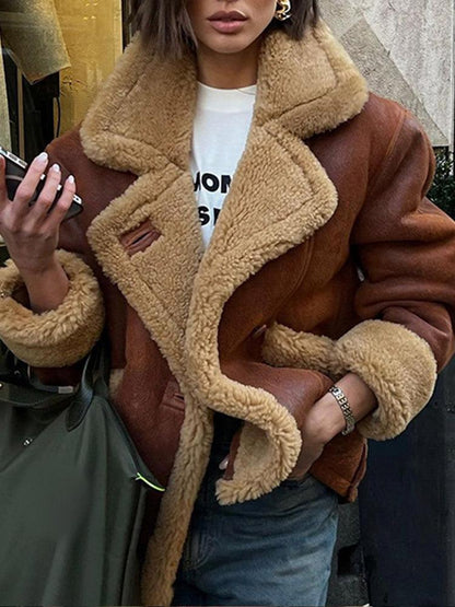 Cozy Cowgirl Lamb's Wool Casual Jacket – Stylish & Comfortable for Cowgirls