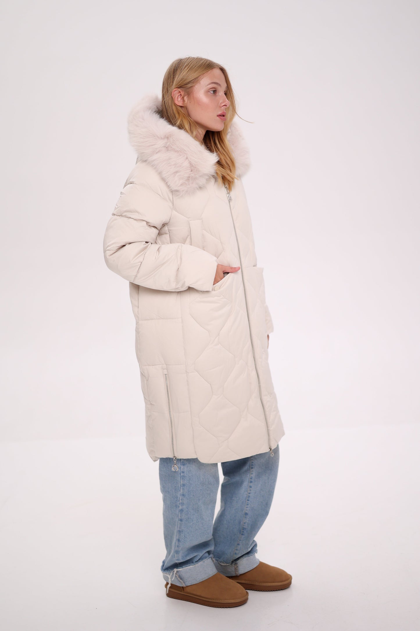 Genuine Polar Fox Thinsulate™ Insulation Coat