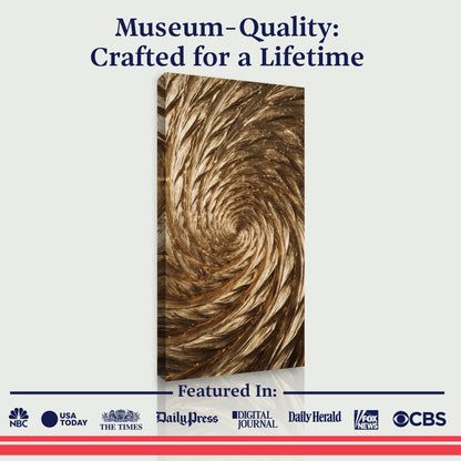 Gold Spiral Abstract Wall Art