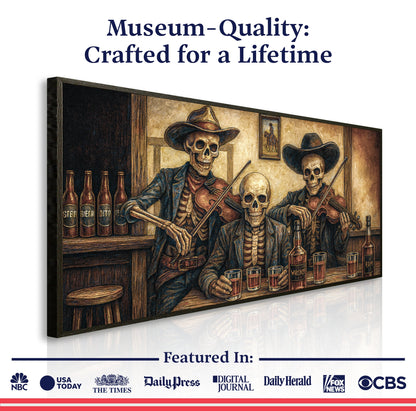 Scheletri da cowboy Arte da parete western per bar