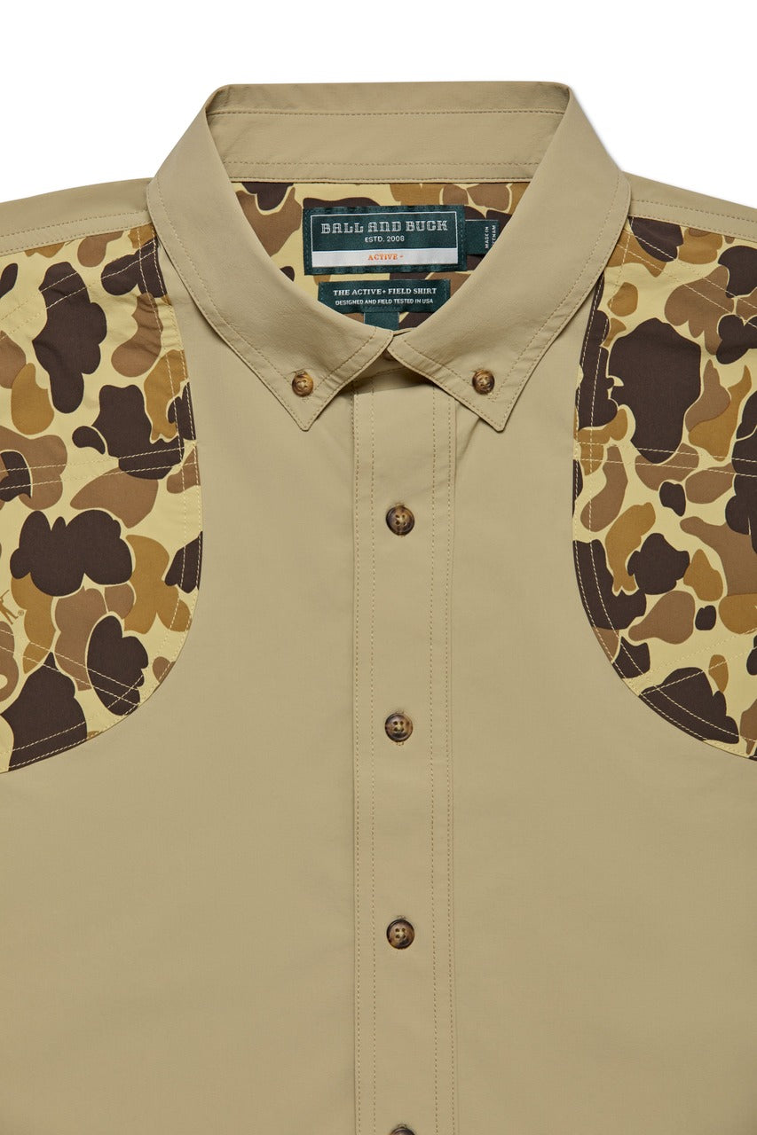 Active+ Feldhemd in Desert Tan/Original Camo