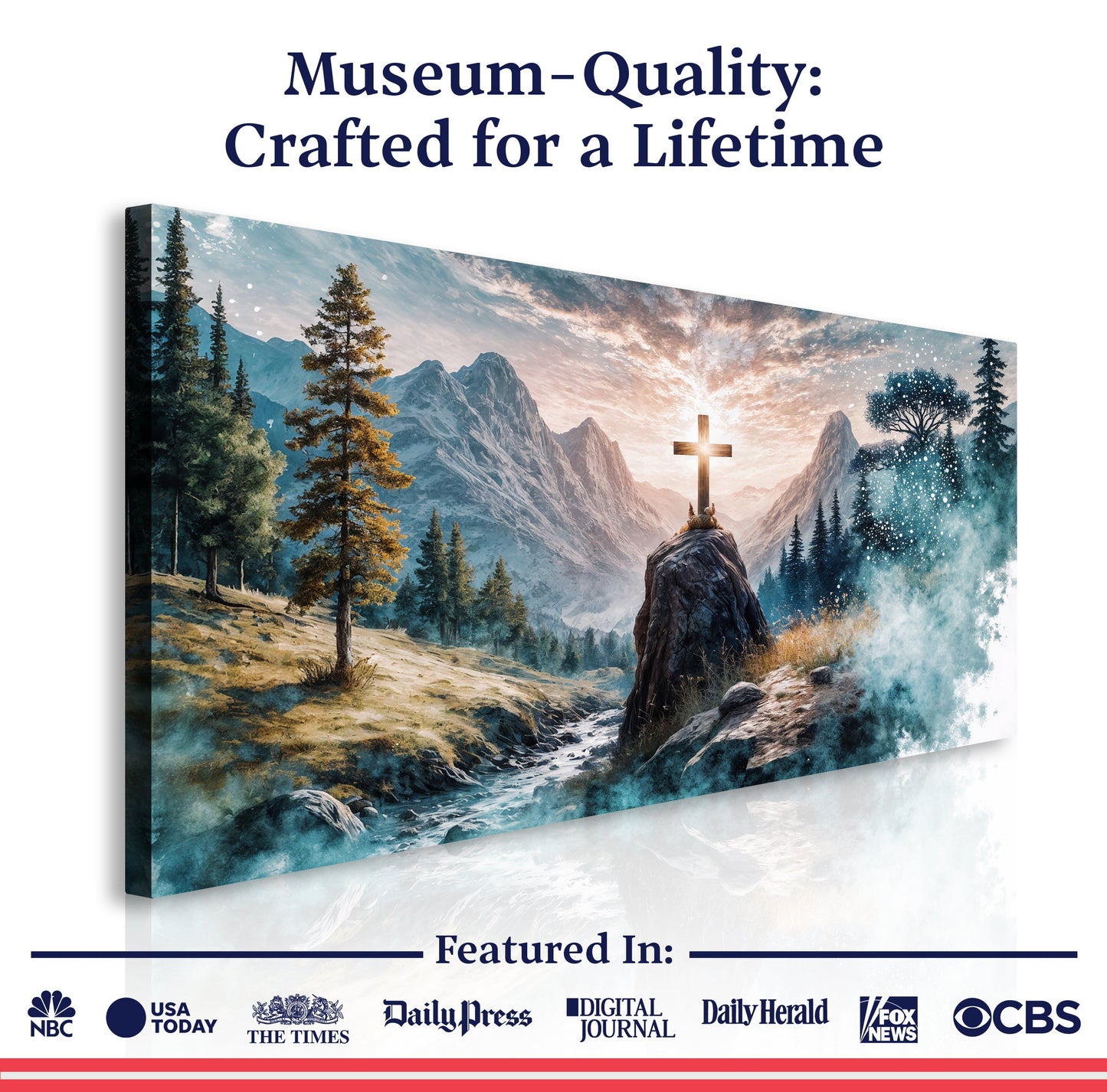 Cross On A Hill Faith Wall Art