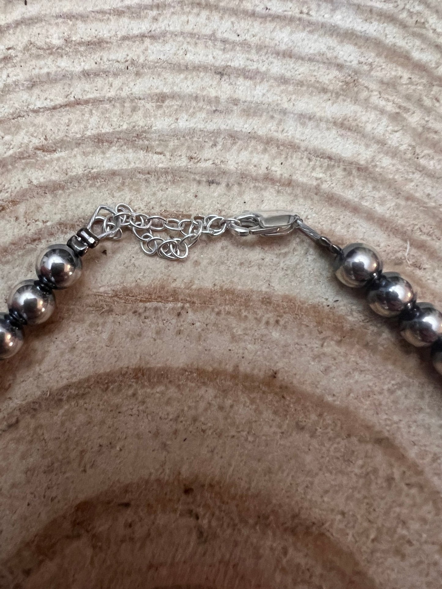 Naszyjnik z pereł sterling 6mm - 18 cali