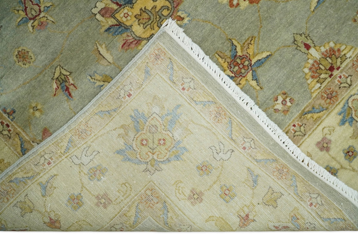 6x8 Fine Hand Knotted Silver and Ivory Traditional Vintage Persian Style Antique Wool Rug | AGR30