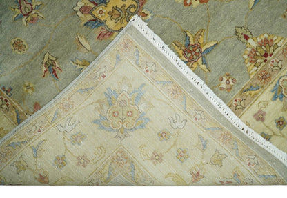 6x8 Fine Hand Knotted Silver and Ivory Traditional Vintage Persian Style Antique Wool Rug | AGR30