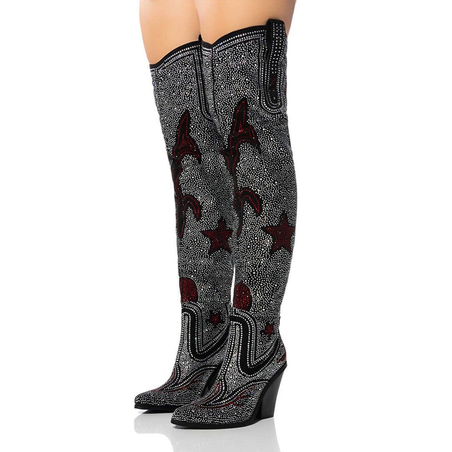 Crystal Luxe Rhinestone Boots