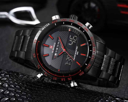 Kairos Naviforce 9024 Męski sportowy zegarek kwarcowy z podwójnym wyświetlaczem