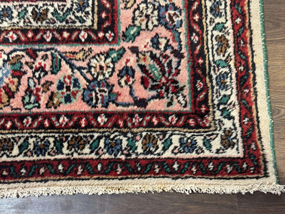 Palace Size Persian Rug 10 x 21 ft, Antique Hamadan Bibikabad Carpet, Handmade Antique Wool Oversized Rug, Ivory, Semi Open Field