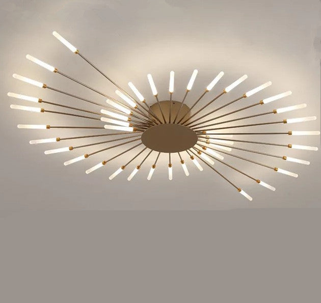 Nordický minimalistický moderní stropní LED světlo do obývacího pokoje s atmosférou ohňostroje